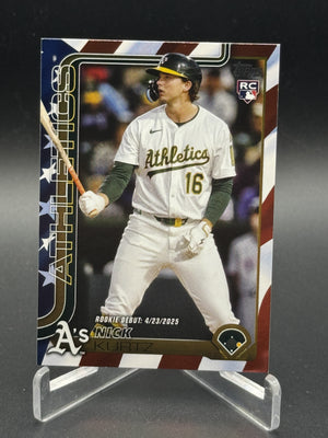 2025 Topps Update #US197 Nick Kurtz Independence Day #/76