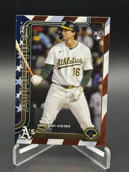 2025 Topps Update #US197 Nick Kurtz Independence Day #/76