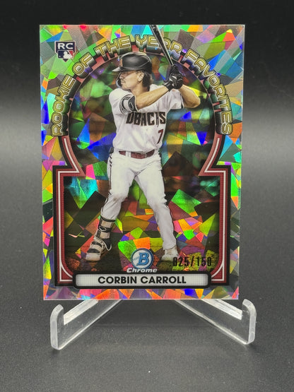 2023 Bowman Corbin Carroll Rookie of the Year Favorites Atomic Refractor /150