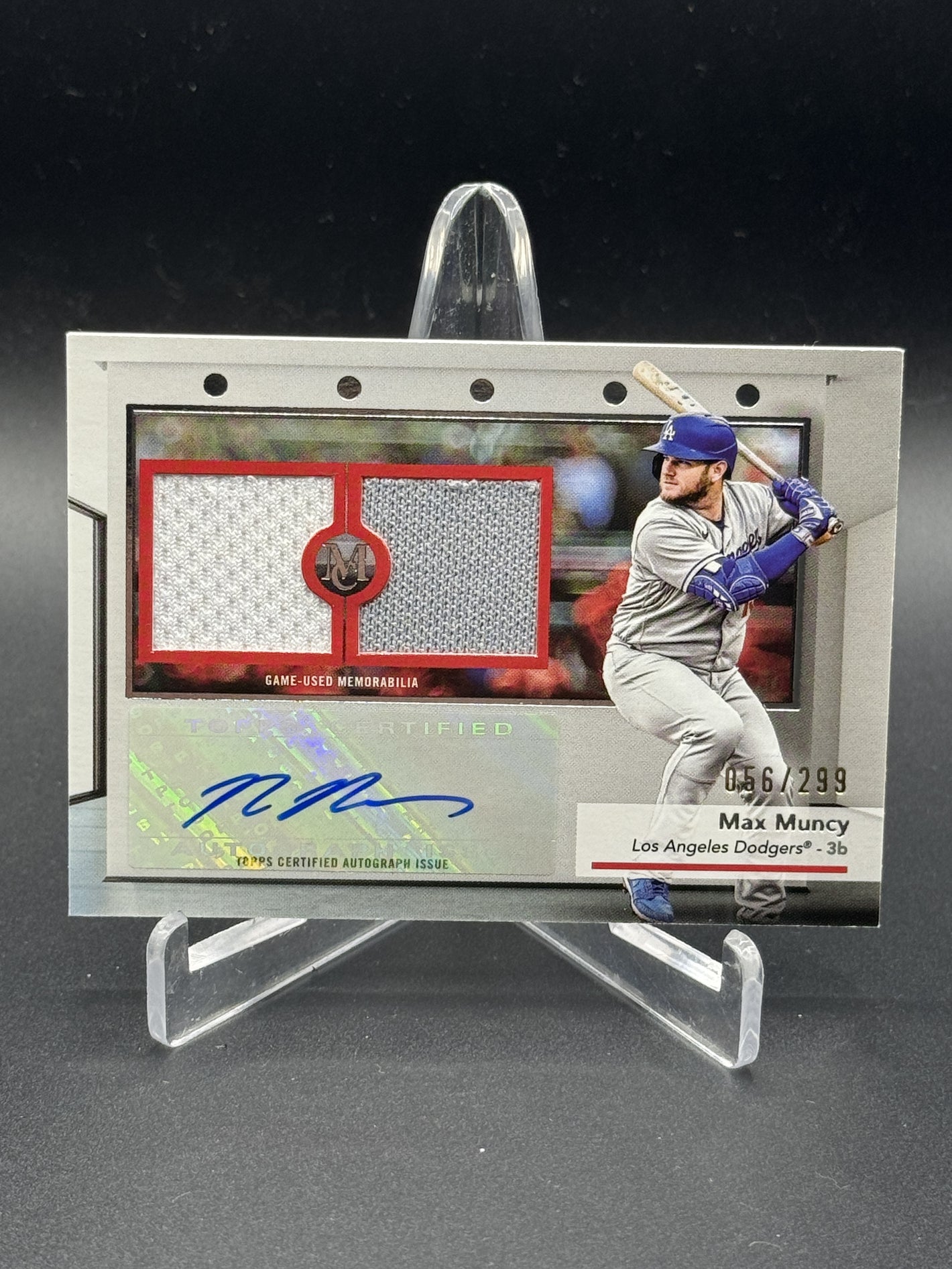 2024 Topps Museum #SWDRA-MM Max Muncy Dual Relic Auto /299