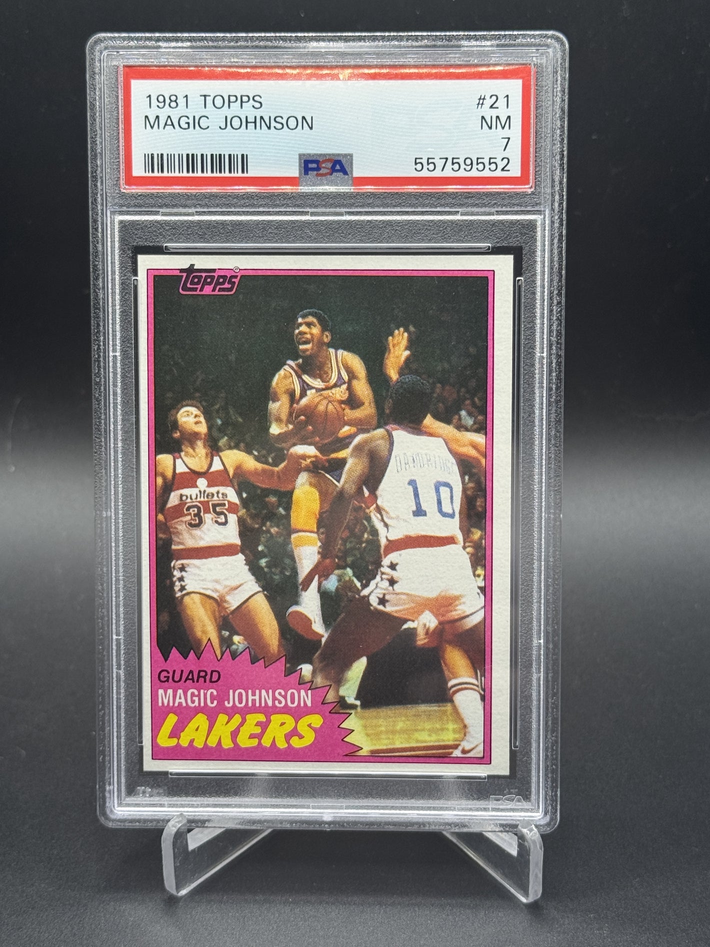 1981-82 Topps #21 Magic Johnson PSA 7