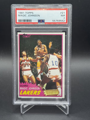 1981-82 Topps #21 Magic Johnson PSA 7