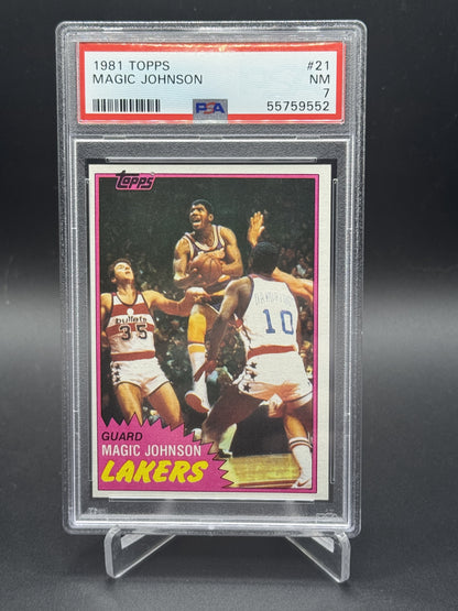 1981-82 Topps #21 Magic Johnson PSA 7
