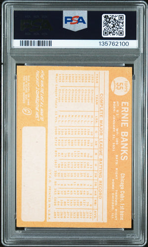 1964 Topps #55 Ernie Banks PSA 4