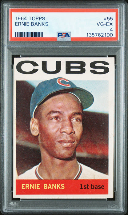 1964 Topps #55 Ernie Banks PSA 4