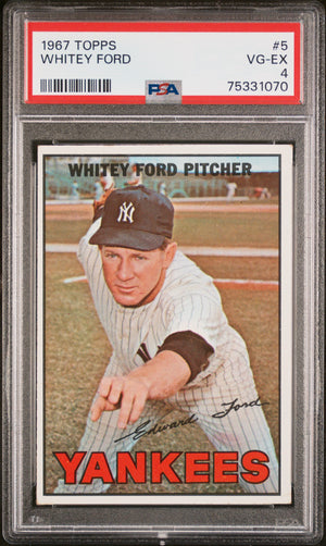 1967 Topps #5 Whitey Ford PSA 4
