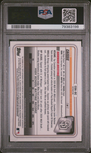 2020 Bowman Draft #CDA-OC Owen Caissie Chrome Pick Auto Refractor /499 PSA 9