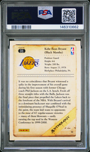 2012-13 Panini Kobe Anthology #31 Kobe Bryant PSA 9