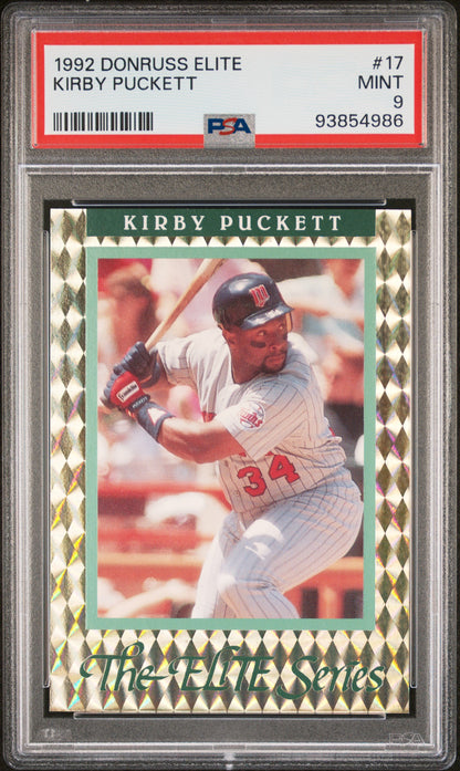 1992 Donruss #17 Kirby Puckett The Elite Series /10000 PSA 9