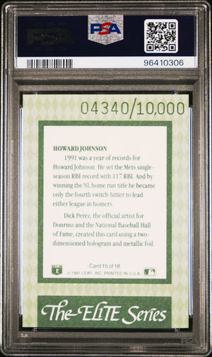 1992 Donruss #15 Howard Johnson The Elite Series PSA 8 #/10000