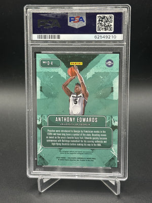 2020 Prizm Draft Picks Collegiate #D-4 Anthony Edwards Rookie RC Downtown PSA 10