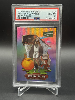 2020 Prizm Draft Picks Collegiate #D-4 Anthony Edwards Rookie RC Downtown PSA 10