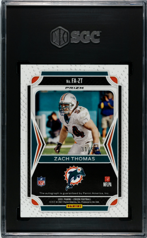 2021 Panini Prizm #FA-ZT Zach Thomas Flashback Auto /99 SGC 8.5