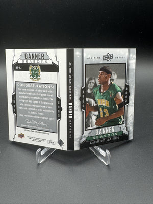 2013 Upper Deck All Time Greats #BS-LJ LeBron James Banner Season Patch Auto /25