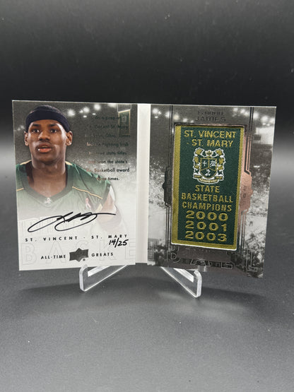 2013 Upper Deck All Time Greats #BS-LJ LeBron James Banner Season Patch Auto /25