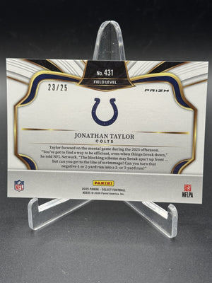 2025 Panini Select #431 Jonathan Taylor Tie-Dye Prizm #/25