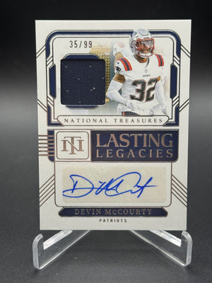 2024 Panini National Treasures #LL-DMY Devin McCourty Lasting Legacies #/99