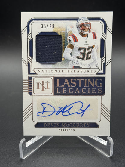 2024 Panini National Treasures #LL-DMY Devin McCourty Lasting Legacies #/99