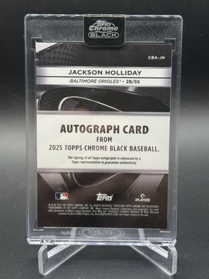 2025 Topps Chrome Black #CBA-JH Jackson Holliday Chrome Black Autographs