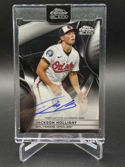 2025 Topps Chrome Black #CBA-JH Jackson Holliday Chrome Black Autographs
