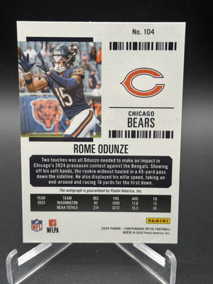 2024 Panini Contenders Optic #104 Rome Odunze Rookie Ticket Auto