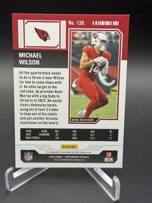 2023 Panini Contenders #126 Michael Wilson Rookie Ticket Auto