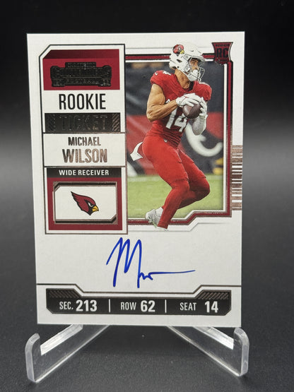 2023 Panini Contenders #126 Michael Wilson Rookie Ticket Auto