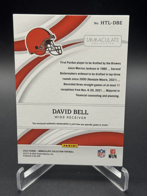 2022 Panini Immaculate Collection #HTL-DBE David Bell Rookie Helmet Flag 1/1