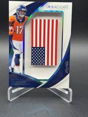 2018 Panini Immaculate Collection #HL-34 DaeSean Hamilton Rookie Helmet Flag #/1