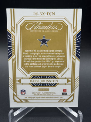2023 Panini Flawless #3X-DJN Daryl Johnston Champions 3x Signatures Silver #/20