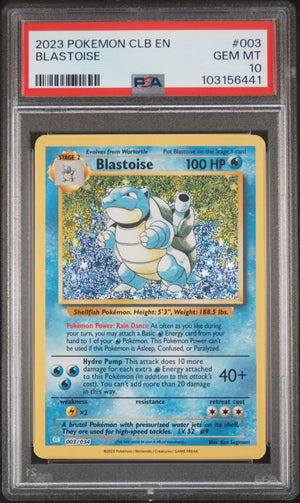 2023 Pokemon Classic #003 Blastoise Holo PSA 10
