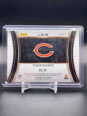 2023 Panini Select Tyson Bagnet Gold RPA /10 RC #JRS-TBA Rookie Patch Auto - WC