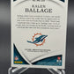 2018 Panini Immaculate Collection #HL-25 Kalen Ballage Rookie Helmet Flag #/1