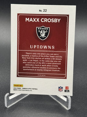 2024 Donruss Optic #22 Maxx Crosby Uptowns