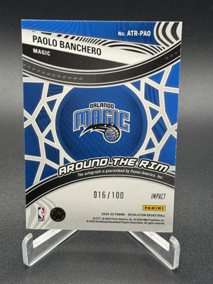 2024-25 Panini Revolution Paolo Banchero Around the Rim Auto Impact /100