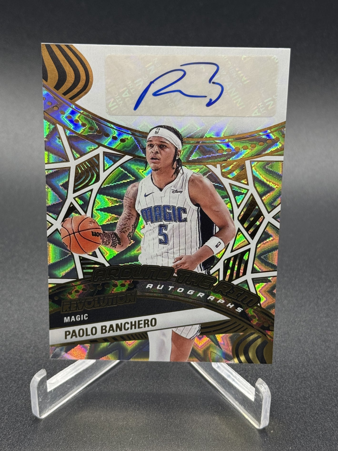 2024-25 Panini Revolution Paolo Banchero Around the Rim Auto Impact /100
