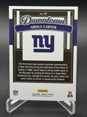 2025 Donruss #20 Abdul Carter Downtown!