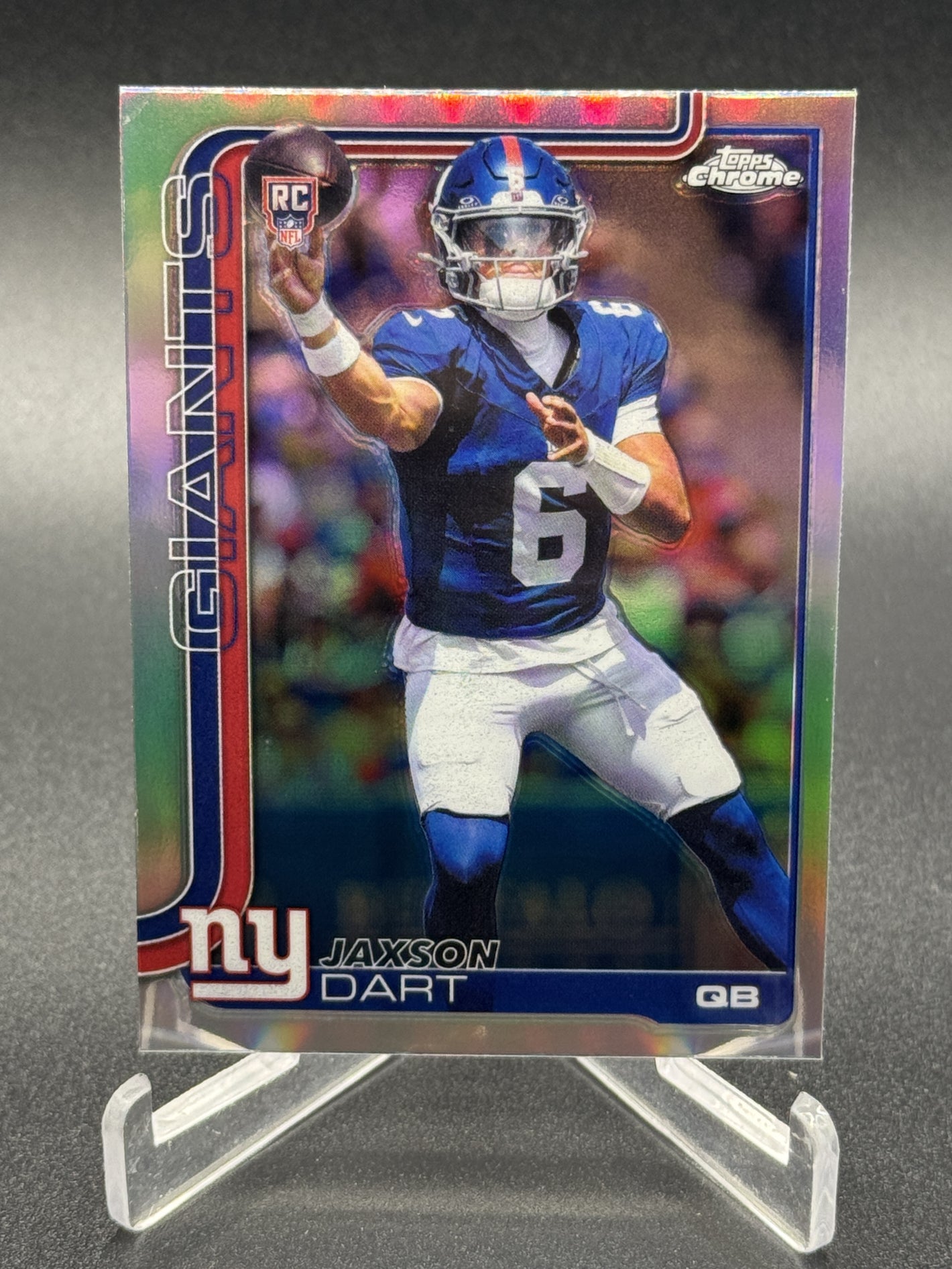 2025 Topps Chrome #306 Jaxson Dart Rookie RC Refractor