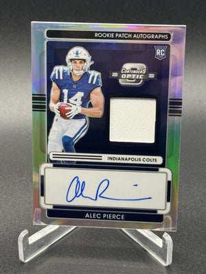 2022 Panini Contenders Optic #RPA-AP Alec Pierce Rookie Patch Autographs #/75