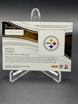 2025 Panini Immaculate Premium Patch Autographs #PPA-HWD Hines Ward #/99