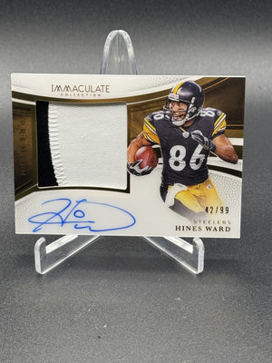 2025 Panini Immaculate Premium Patch Autographs #PPA-HWD Hines Ward #/99