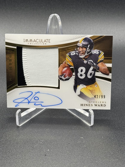 2025 Panini Immaculate Premium Patch Autographs #PPA-HWD Hines Ward #/99
