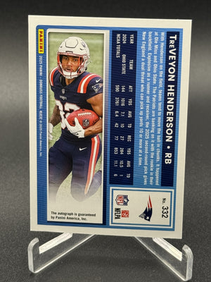 2025 Donruss #332 TreVeyon Henderson Rated Rookies Autographs Green