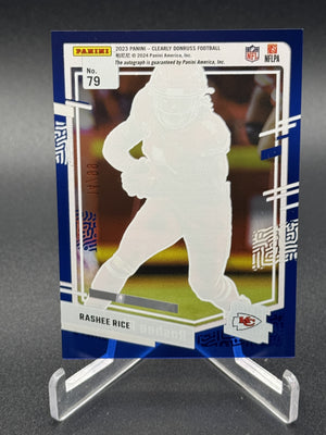 2023 Clearly Donruss #79 Rashee Rice Rated Rookie Autographs Blue #/99