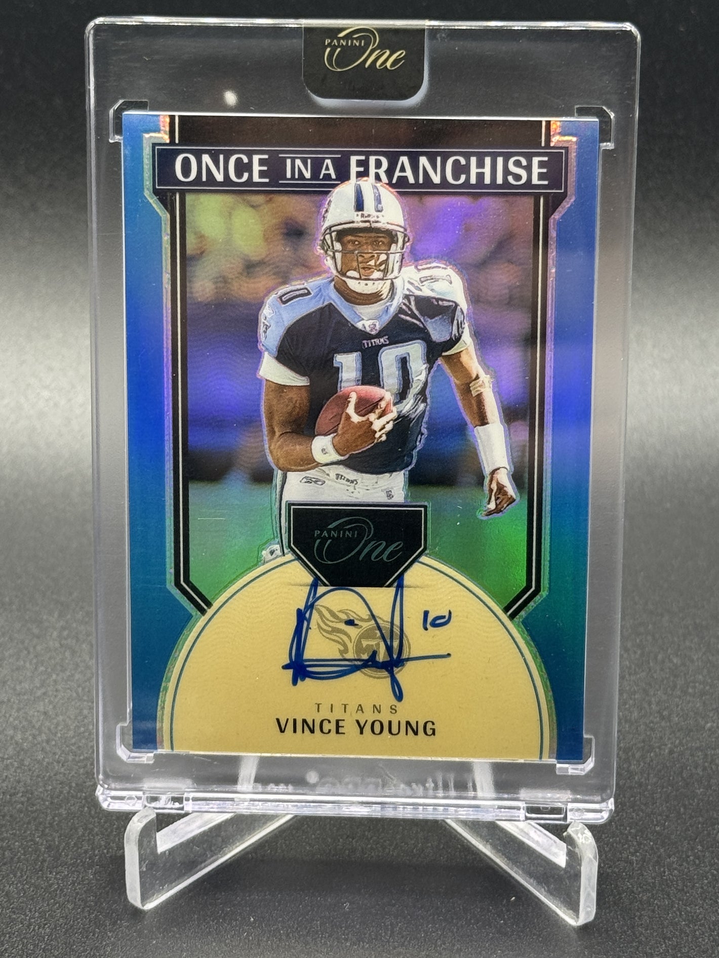 2024 Panini One #345 Vince Young Once in a Franchise Platinum Auto /5