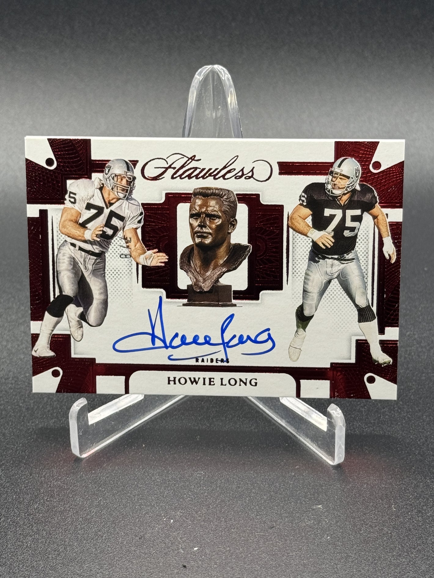 2022 Panini Flawless Howie Long Career Progressions Auto Ruby /8