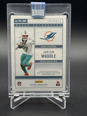 2024 Panini Flawless #PA-JWE Jaylen Waddle Patch Autographs Sapphire #/10