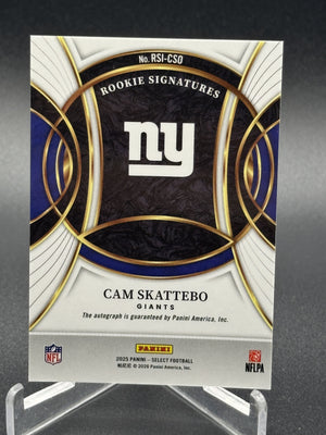 2025 Panini Select #RSI-CSO Cam Skattebo Rookie Signatures