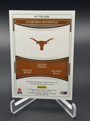 2025 National Treasures Jaydon Blue Quinn Ewers Isaiah Bond Trio Materials /75