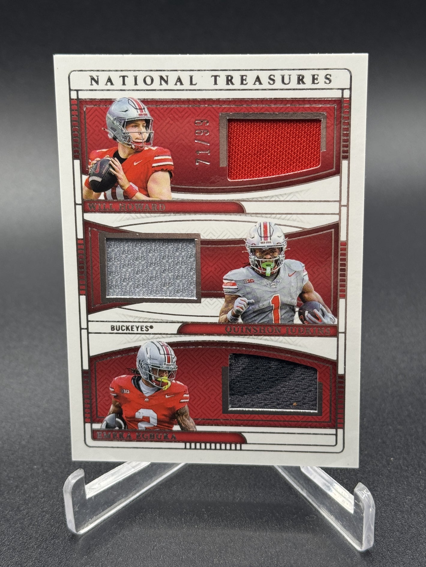 2025 National Treasures Egbuka / Judkins / Will Howard Trio Materials /99